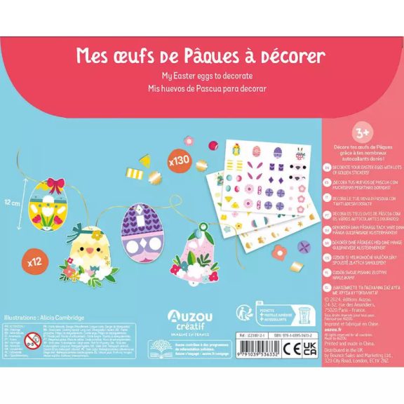 Húsvéti tojás dekorációk papírból Auzou