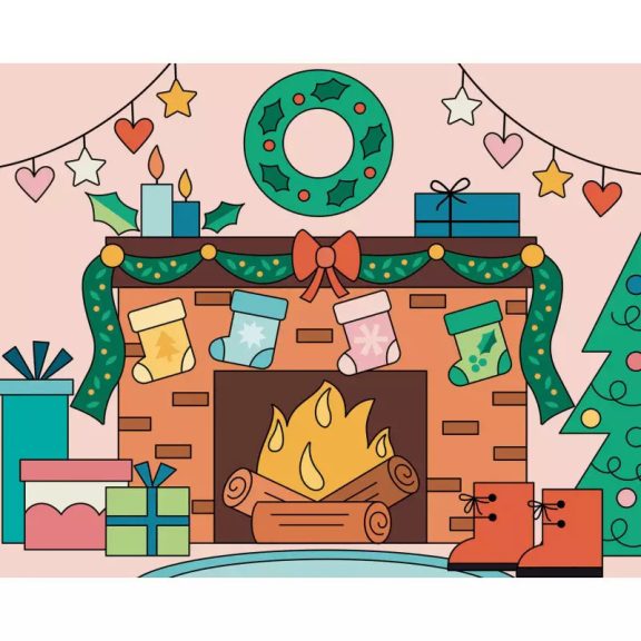 Vízzel festő képek, Karácsony Auzou