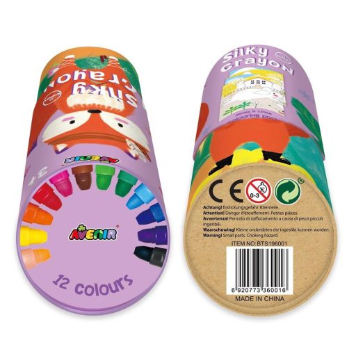 Rókás 3 az-1-ben zsírkréta készlet kiszínezhető poszterrel, 12 db-os Avenir