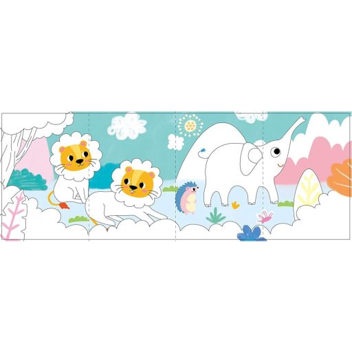 Oroszlános 3 az-1-ben zsírkréta készlet kiszínezhető poszterrel, 12 db-os Avenir