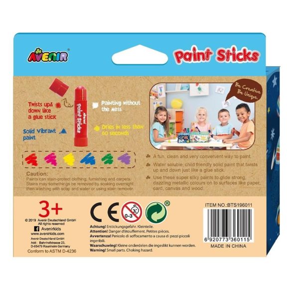 Festő stift metál 6 db-os  Avenir