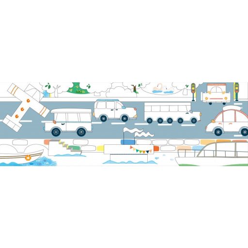 Építs és rajzolj fejlesztő kreatív zsírkréta készlet, Közlekedés Avenir