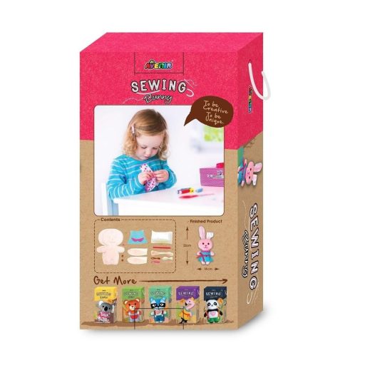 Varrható plüss kocka dobozban Nyuszi Avenir