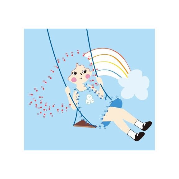 Divattervező könyv fejlesztő feladatokkal, 6 db színes ceruzával Avenir