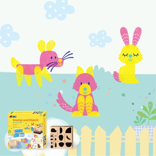 Nyomda készlet képekkel Háziállatok Avenir Kids