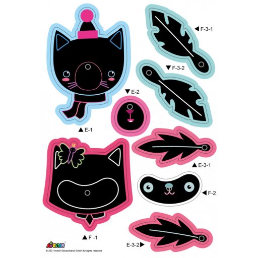 Karckép technika dekoráció - cicák Avenir