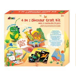 Kreatív készlet 4 az 1-ben, Dinoszauruszok Avenir Kids