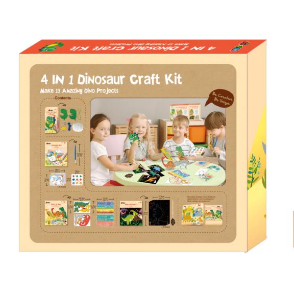 Kreatív készlet 4 az 1-ben, Dinoszauruszok Avenir Kids