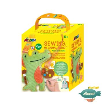   Varrható plüss vállpánttal, Festőművész krokodil Avenir