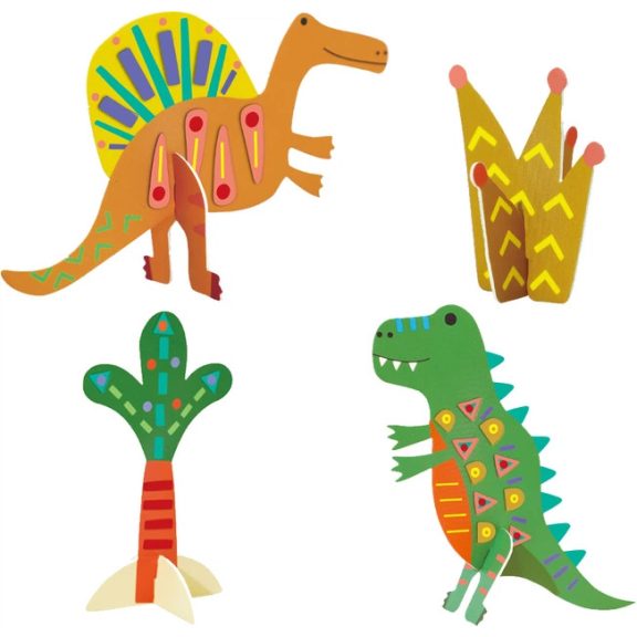 Matricázó és 3D modell készítő készlet, Dinoszauruszok Avenir