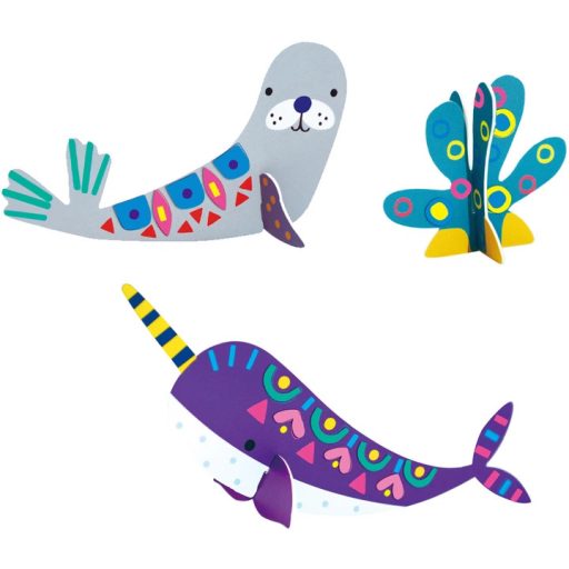 Matricázó és 3D modell készítő készlet, Tengeri és sarkköri állatok Avenir