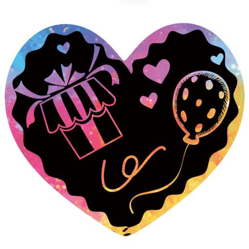 Szív alakú karckép jegyzettömb Avenir