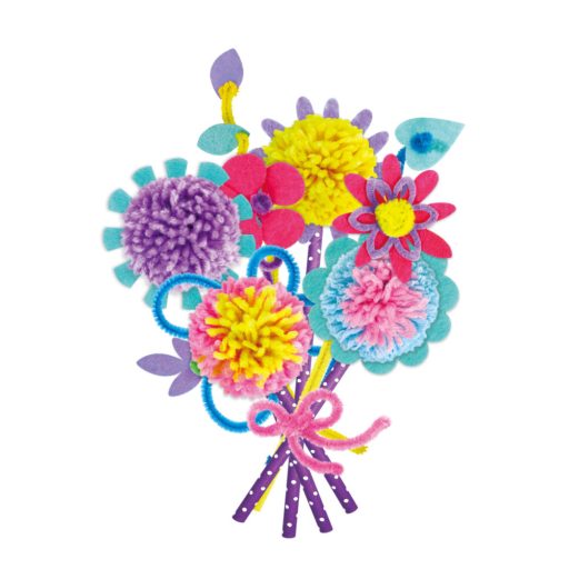Pom-pom csokor készítő kreatív készlet -Virágok Avenir