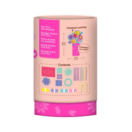 Pom-pom csokor készítő kreatív készlet -Virágok Avenir