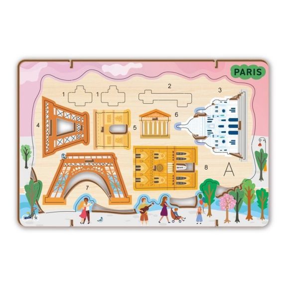 Városkép 3D puzzle, Párizs Avenir
