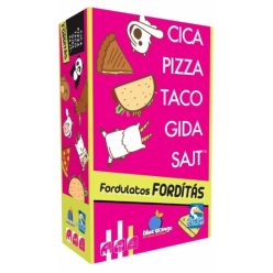    Cica, pizza, taco, gida, sajt: Fordulatos fordítás- kiegészítő társasjáték