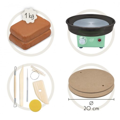 Professzionális Stúdió, Profi agyag kerámiakészítő korongozó készlet BUKI