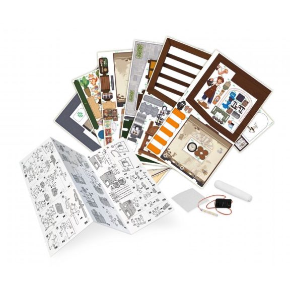 Dioráma fa 3D puzzle LED világítós- Kávézó BUKI