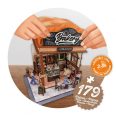 Dioráma fa 3D puzzle LED világítós- Pékség BUKI
