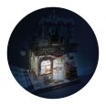 Dioráma fa 3D puzzle LED világítós- Virágbolt BUKI