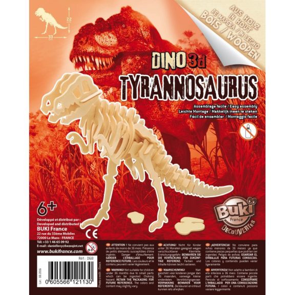 Fa 3D dinoszaurusz puzzle, többféle BUKI
