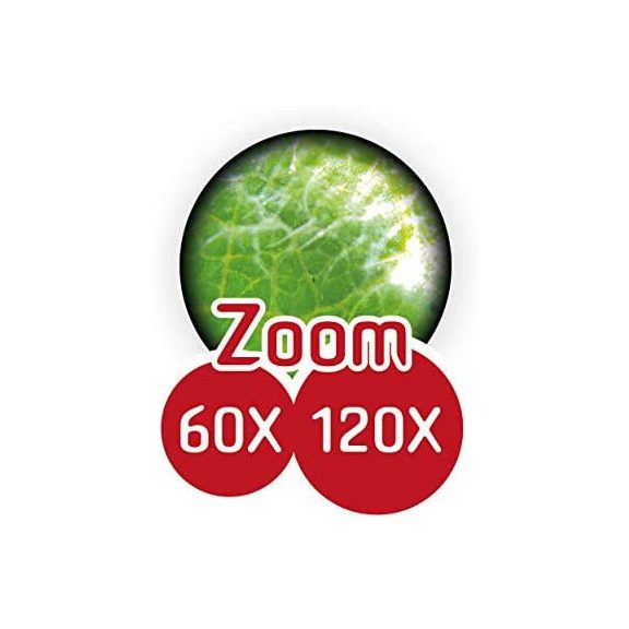 Zsebmikroszkóp LED fénnyel és okostelefon adapterrel BUKI