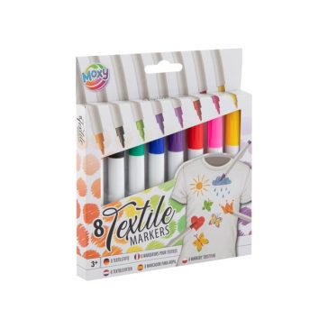 Moxy textilfestő filctoll készlet, 8 db-os Grafix