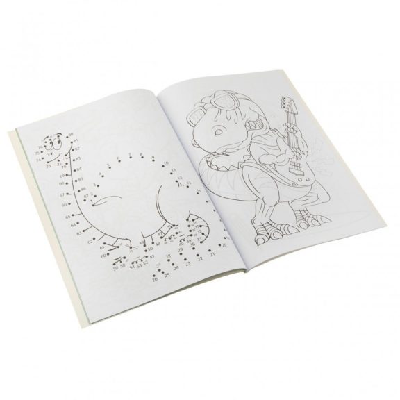 Moxy színező könyv fejlesztő feladatokkal 64 oldalas, Dinoszauruszok Grafix