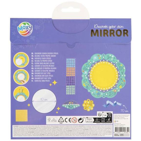 Moxy tükör dekoráló készlet, lila Grafix