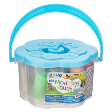   Moxy gyurma készlet 19 színnel, többféle színű vödörben Grafix