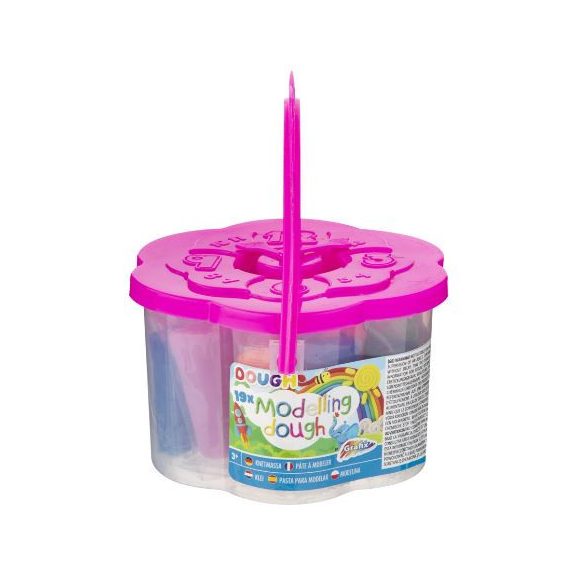 Moxy gyurma készlet 19 színnel, többféle színű vödörben Grafix