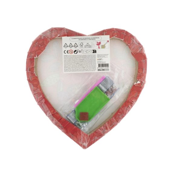 Moxy szív alakú gyémántszemes kép kreatív készlet, Virágcsokor Grafix