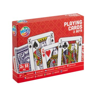 Moxy dupla paklis francia kártya, 2x55 kártyalap Grafix