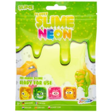 Neon színű puha slime, Sárga Grafix
