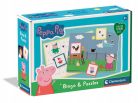 Peppa Malac Bingo  társasjáték + puzzle játékszett Clementoni