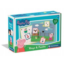   Peppa Malac Bingo  társasjáték + puzzle játékszett Clementoni