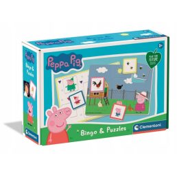   Peppa Malac Bingo  társasjáték + puzzle játékszett Clementoni