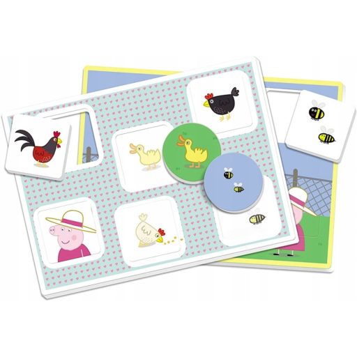 Peppa Malac Bingo  társasjáték + puzzle játékszett Clementoni