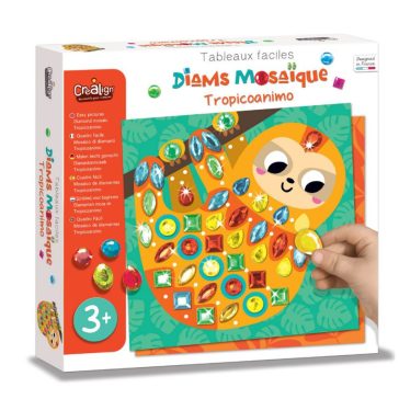   Csillogó kövek mozaikkép készítő- Trópusi állatok CreaLign
