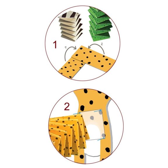 Harmónika hatjogató készlet-A szavanna állatai Crealign'