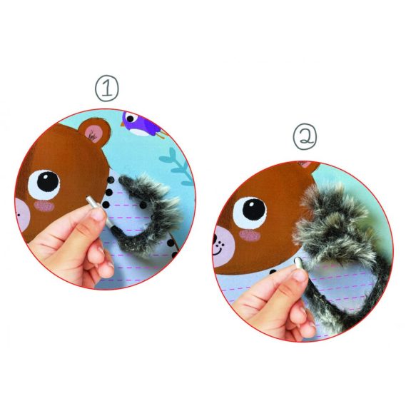 Puha képek fűzős kreatív játék, Erdei állatok CreaLign