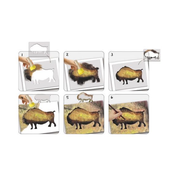 Kép készítés stencillel, Barlangi festmények Crealign