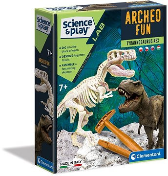 Világító T-Rex csontváz -Clementoni 