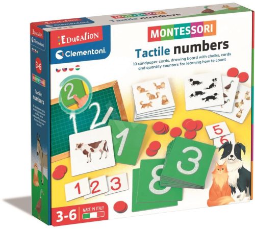Clementoni -Tapintható számok-Montessori fejlesztőjáték 