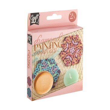   CraftID Gyémántszemes poháralátét készítő kreatív készlet 2 db-os CraftArt