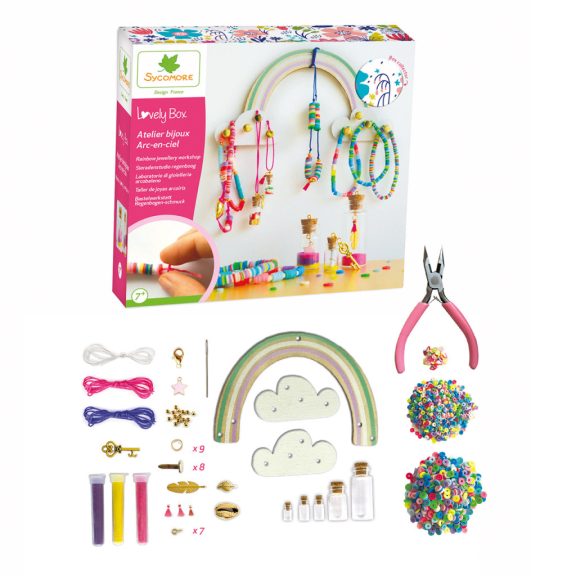 Sycomore, large lovely box, szivárvány ékszerkészítő készlet
