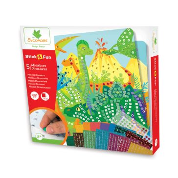   Sycomore, stick'n fun-mozaikképkészítő - dinoszauruszok