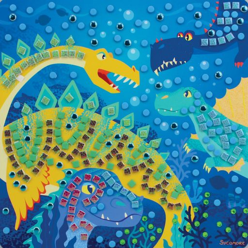 Sycomore, stick'n fun mozaikkép készlet dinoszauruszok