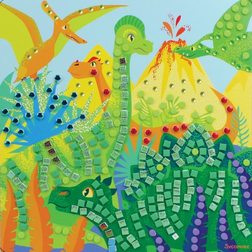 Sycomore, stick'n fun mozaikkép készlet dinoszauruszok