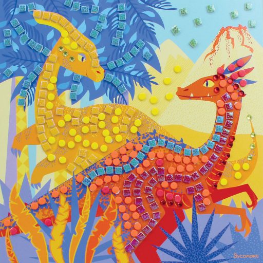 Sycomore, stick'n fun mozaikkép készlet dinoszauruszok